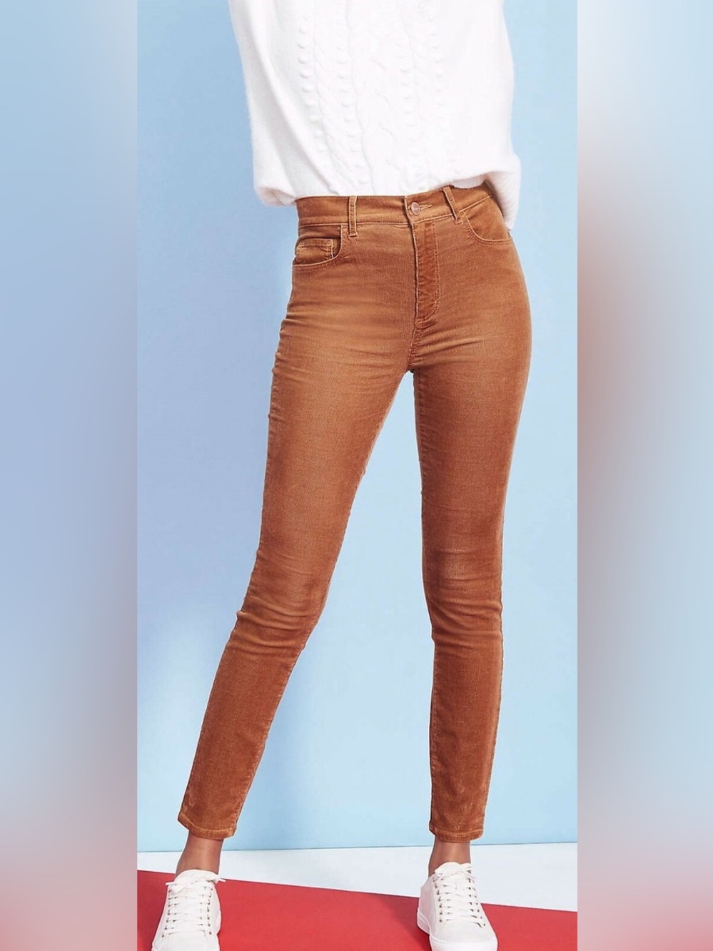 LOFT High Rise Skinny Corduroy Pants Size 26 – Sienna Orange Tan NWT